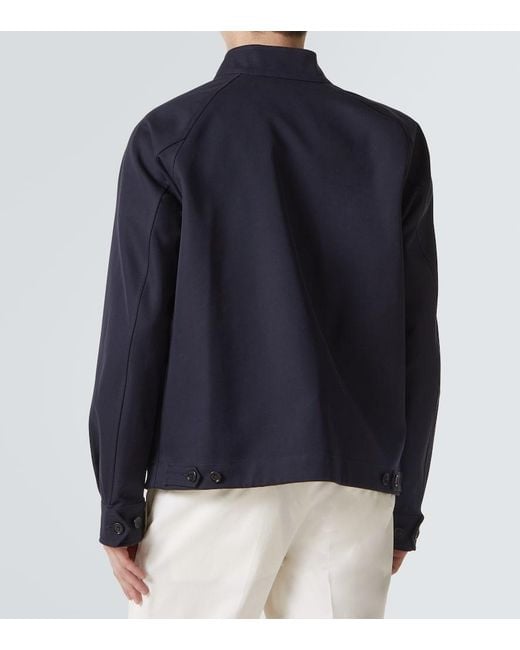 Dunhill Blue Reversible Cotton Herrington Jacket for men
