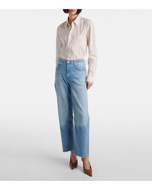 Citizens of Humanity Blue Palma High-Rise Straight Jeans