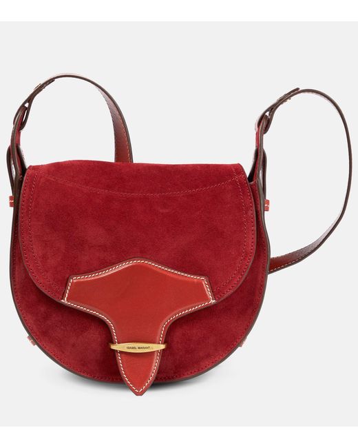 Isabel Marant Botsy Suede Crossbody Bag in Red Lyst