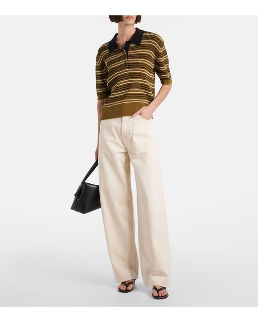 Jean Ample A Taille Haute Rohe en coloris White