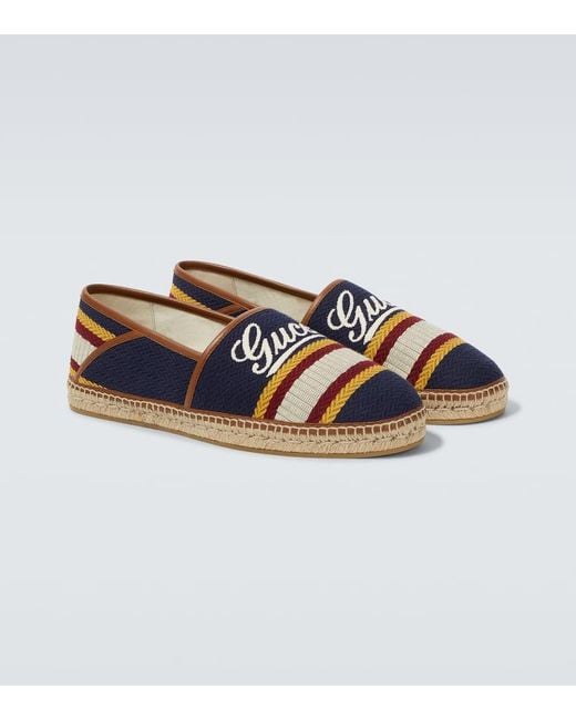 Espadrillas Uomo Con Scritta, Taglia di Gucci in Blue da Uomo