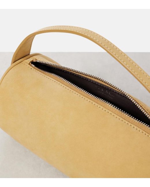 The Row Natural Round '90S Suede Tote Bag