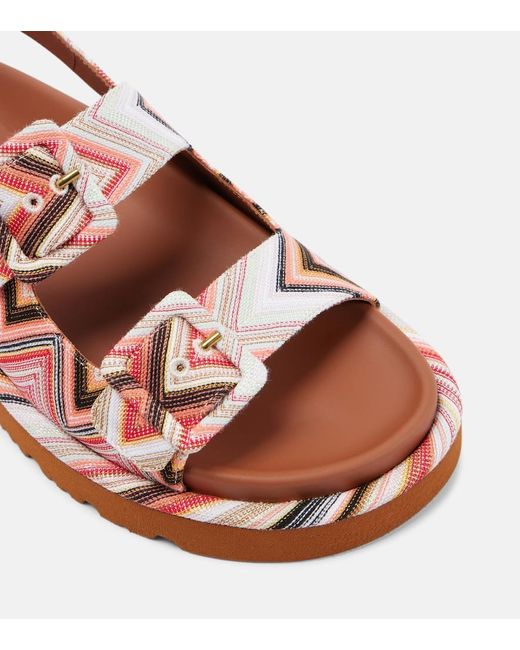 Missoni Brown Mia Raschel Sandals
