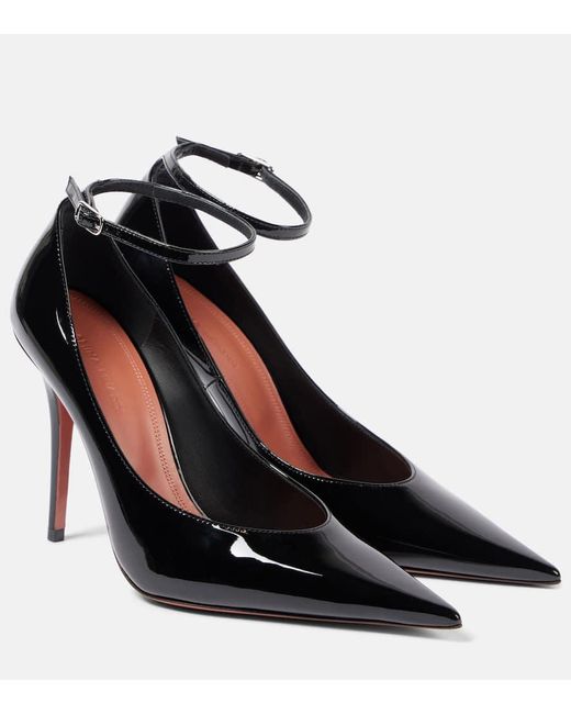 AMINA MUADDI Black Anok 105 Patent Leather Pumps