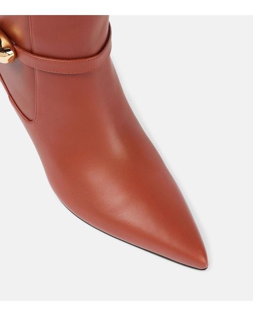 Zimmermann Red Harlow 65 Leather Knee-High Boots