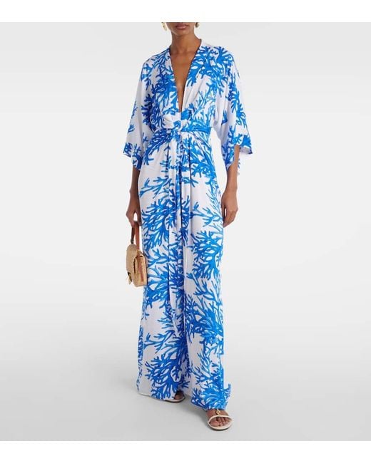 Melissa Odabash Blue Bedrucktes Maxikleid Eloise
