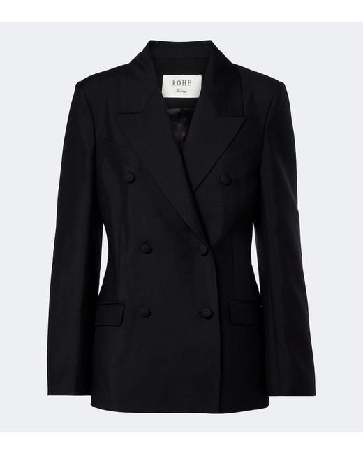 Rohe Black Wool And Mohair Blazer
