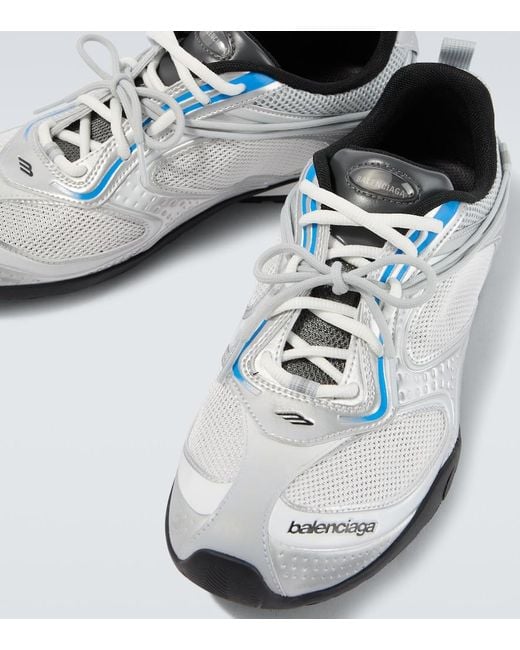 Balenciaga White Radar Gradient Lines Sneakers for men