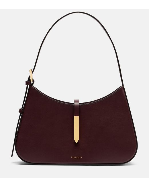 DeMellier London Purple Tokyo Leather Shoulder Bag