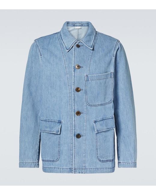 Dries Van Noten Blue Denim Overshirt for men
