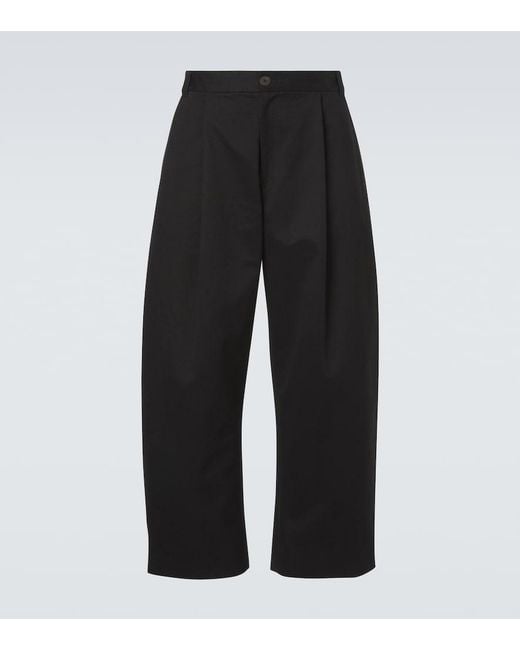 Studio Nicholson Black Sorte Cotton Wide-Leg Pants for men