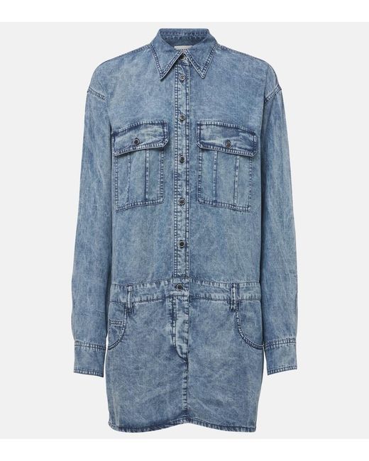 Isabel Marant Blue Palvina Denim Shirt Dress