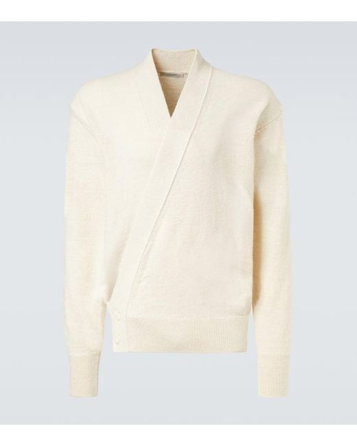 Lemaire Cardigan Aus Einem Wollgemisch in Natural für Herren