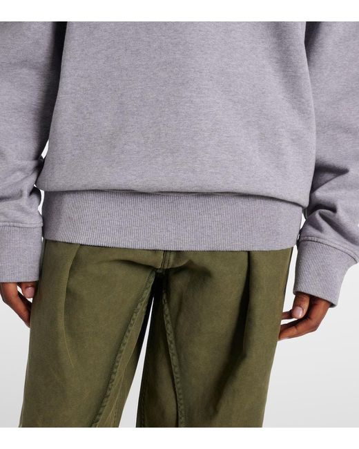 J.W. Anderson Blue Embroidered Cotton Jersey Sweatshirt