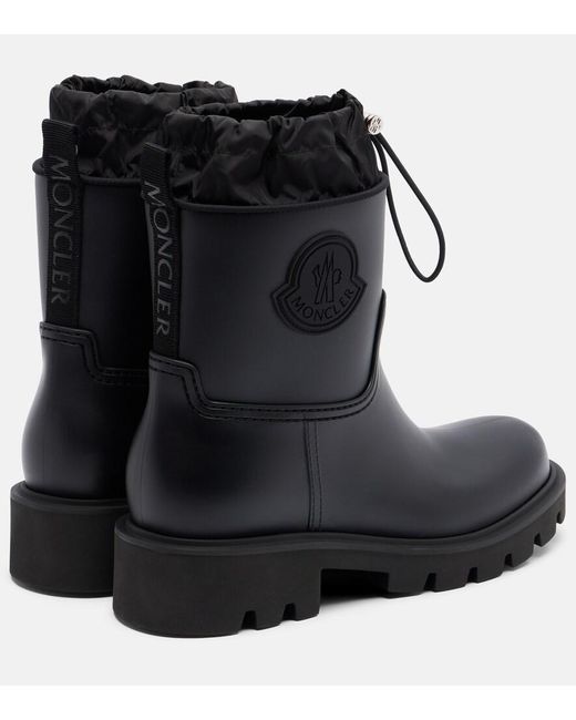 Moncler Black Kickstream Rain Boots