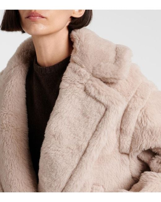 Max Mara Natural Radice Alpaca, Wool, And Silk Teddy Jacket