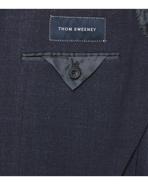 Thom Sweeney Blue Wool Suit for men
