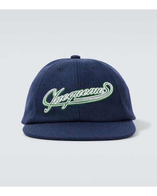 Jacquemus Blue Wool-Blend Baseball Cap for men