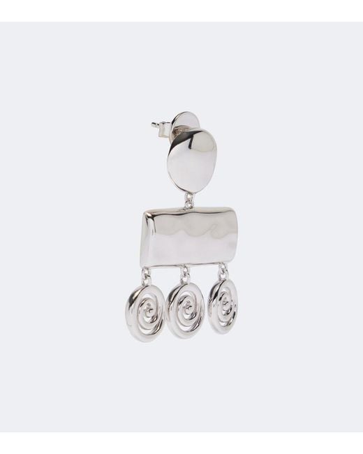 DEHANCHE Metallic Koru Drop Earrings