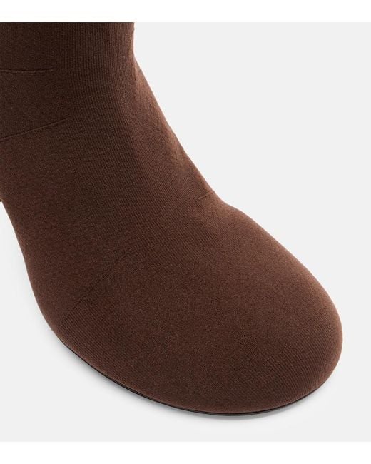 AMINA MUADDI Brown Veneda 95 Sock Boots