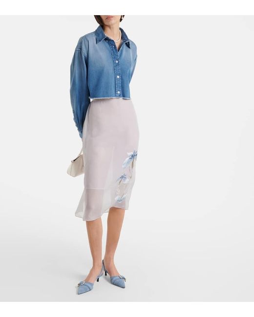 Camicia Cropped di Givenchy in Blue