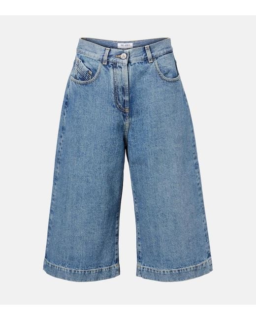 The Attico Blue Bermuda-Shorts Aus Denim
