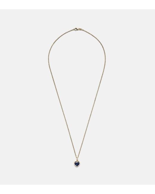 Anita Ko White 18Kt Pendant Necklace With Sapphire And Diamonds
