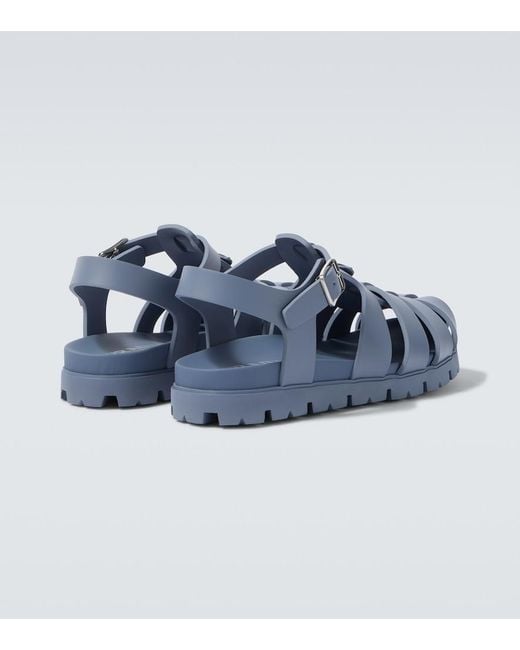 Prada Blue Fisherman Sandals for men