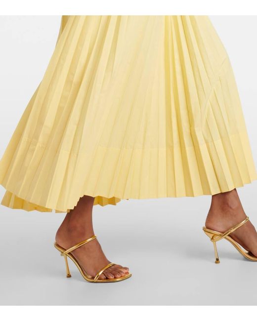 Jonathan Simkhai Yellow Stephanie Plisse Cotton-Blend Maxi Dress