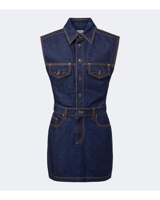 Versace Blue Denim Minidress