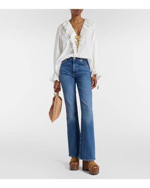 Citizens of Humanity Blue Lilah High-Rise Flared Jeans
