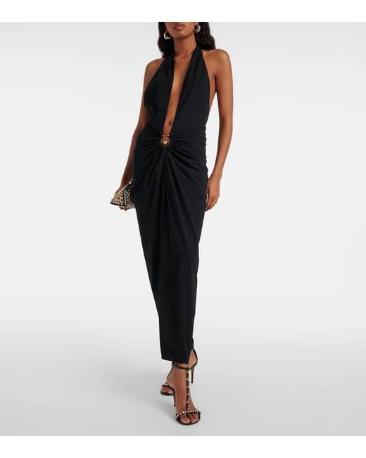 Christopher Esber Black Midikleid Orbit
