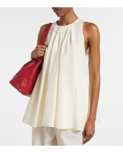 Loulou de Saison White Liao Cotton And Silk Top