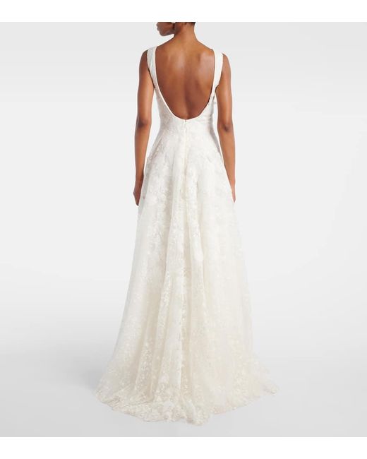 Costarellos White Maxikleid