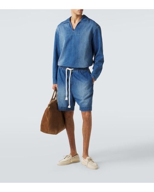 Commas Blue Denim Overshirt for men
