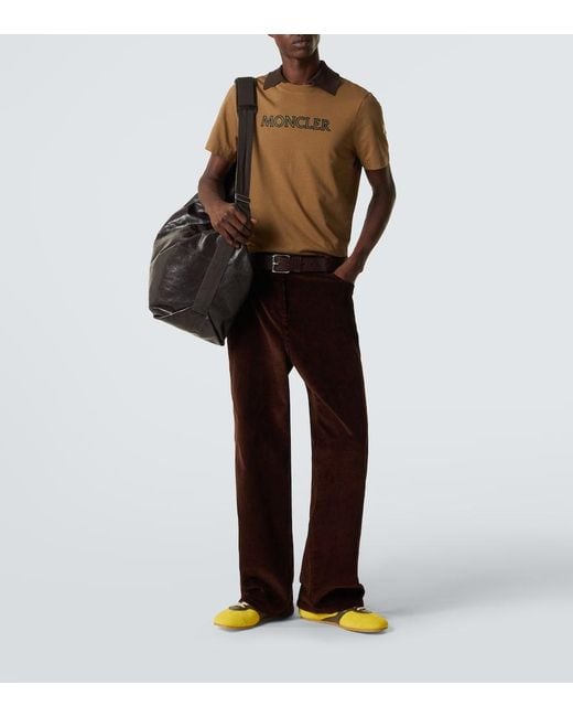Moncler Brown Logo Cotton Jersey T-Shirt for men