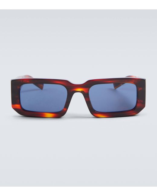 Prada Blue Rectangular Sunglasses for men