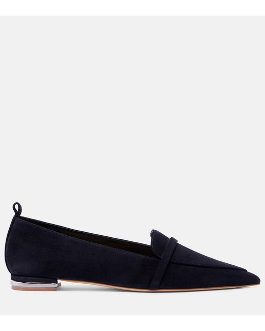 Malone Souliers Blue Dora 10 Suede Loafers