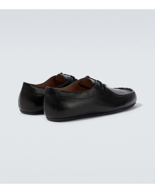 Jil Sander Black Hood Leather Lace-Up Boots for men