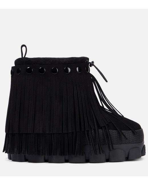 Goldbergh Black Vergara Fringed Suede Snow Boots