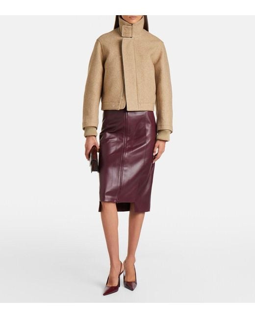 Victoria Beckham Natural Wool-Blend Jacket