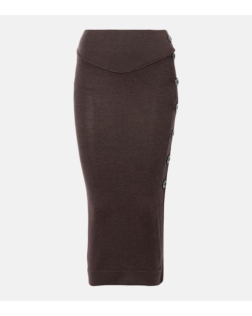 Vivienne Westwood Brown Midirock Pamela Aus Wolle
