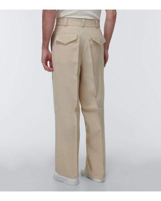 Jil Sander Natural Pleated Pants for men