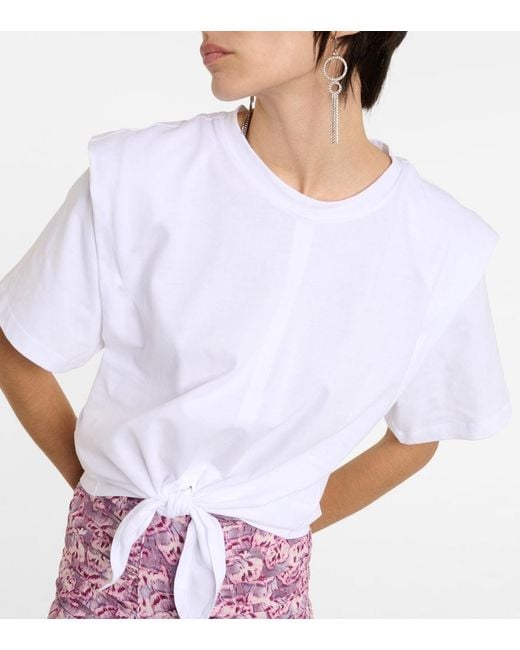 Isabel Marant White Zelikia Cotton Jersey T-Shirt