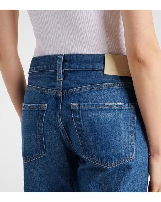 Citizens of Humanity Blue Faye Vintage Cropped Straight Jeans