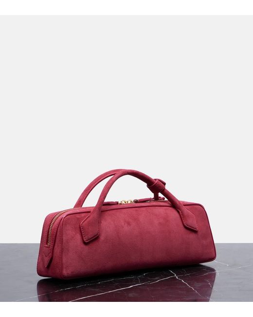 Alaïa Red Le Teckel Small Suede Clutch