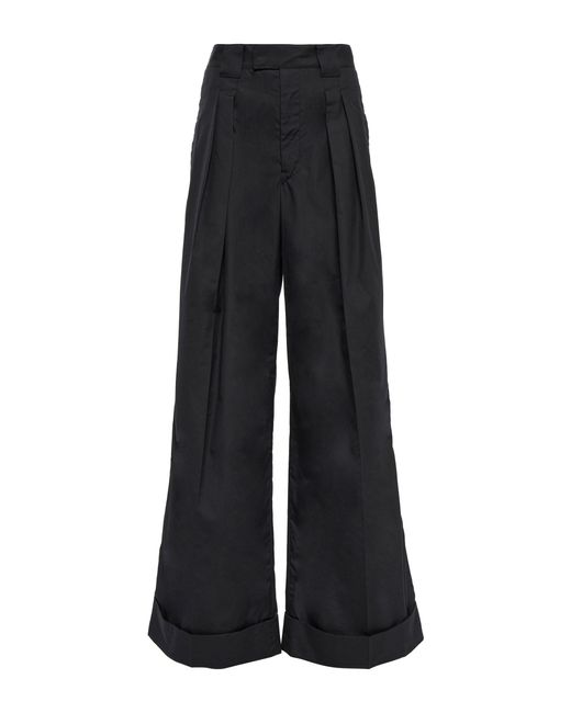 Lemaire Mid-rise High-rise Cotton Pants in Black | Lyst