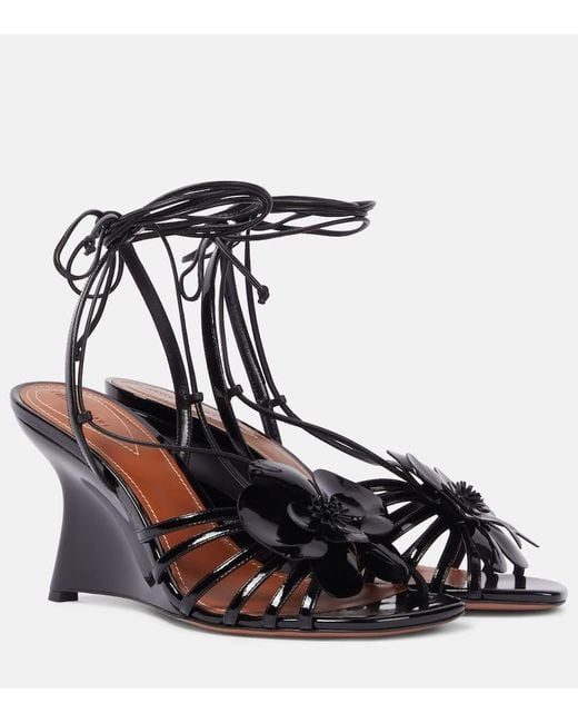 Escarpins Compenses Orchid 85 En Cuir Verni Zimmermann en coloris Black