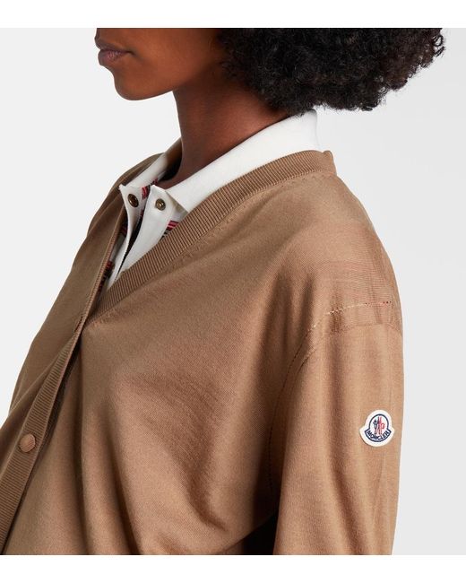 Moncler Brown Virgin Wool Cardigan
