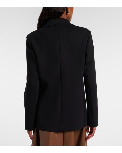 Max Mara Black Matollo Cotton-Blend Jersey Blazer